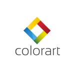 Colorart Logo – Abstract Colorful Square with Black Text